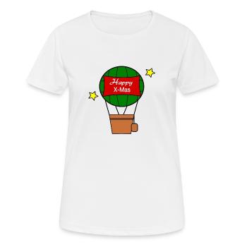 Happy X Mas - Frauen T-Shirt atmungsaktiv - Weiß - Vorne - AI Model Female 172 dark (172cm)