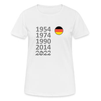 Football, World Cup, 2022, Germany - Women's Breathable T-Shirt - white - Front - AI Model Female 172 dark (172cm)