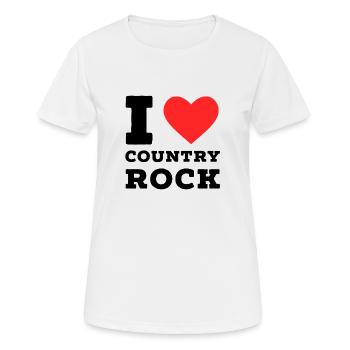 I love country rock - Women's Breathable T-Shirt - white - Front - AI Model Female 172 dark (172cm)