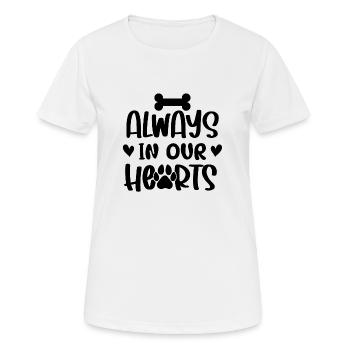 Always in our Hearts - Frauen T-Shirt atmungsaktiv - Weiß - Vorne - AI Model Female 172 dark (172cm)