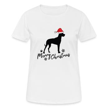 Joyeux Noël Grand Dague - T-shirt respirant Femme - blanc - Devant - AI Model Female 172 dark (172cm)