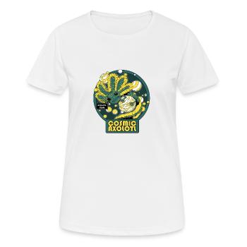 Kosmischer Axolotl - Frauen T-Shirt atmungsaktiv - Weiß - Vorne - AI Model Female 172 dark (172cm)
