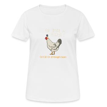Chicken Vlog Funny - Women's Breathable T-Shirt - white - Front - AI Model Female 172 dark (172cm)