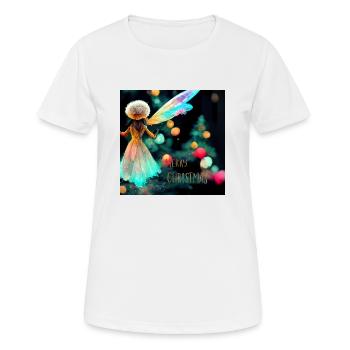 Joyeux Noël - fée de Noël magique - T-shirt respirant Femme - blanc - Devant - AI Model Female 172 dark (172cm)