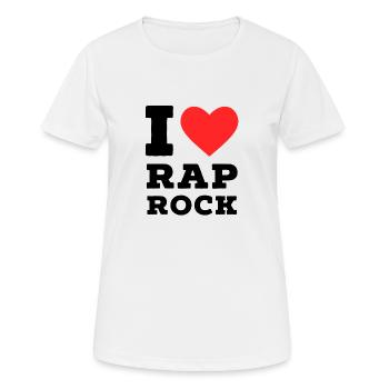 Ich liebe Rap Rock - Frauen T-Shirt atmungsaktiv - Weiß - Vorne - AI Model Female 172 dark (172cm)