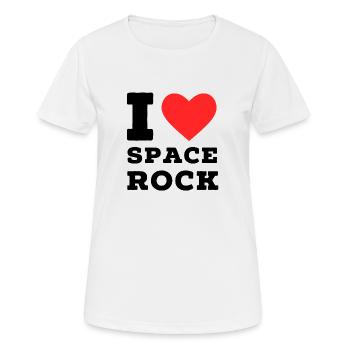 I love space rock - Women's Breathable T-Shirt - white - Front - AI Model Female 172 dark (172cm)