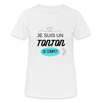 je suis un tonton de compet - T-shirt respirant Femme - blanc - Devant - AI Model Female 172 dark (172cm)