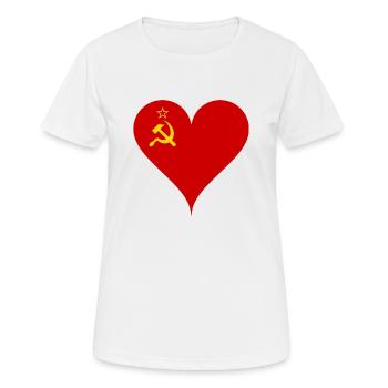 Amour Union soviétique Russie bras faucille marteau - T-shirt respirant Femme - blanc - Devant - AI Model Female 172 dark (172cm)