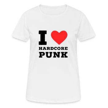 J’adore le punk hardcore - T-shirt respirant Femme - blanc - Devant - AI Model Female 172 dark (172cm)