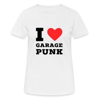 Ich liebe Garage Punk - Frauen T-Shirt atmungsaktiv - Weiß - Vorne - AI Model Female 172 dark (172cm)