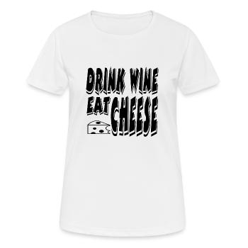 Wein - Frauen T-Shirt atmungsaktiv - Weiß - Vorne - AI Model Female 172 dark (172cm)