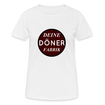 Döner Fabrik - Frauen T-Shirt atmungsaktiv - Weiß - Vorne - AI Model Female 172 dark (172cm)