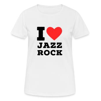 I love jazz rock - Women's Breathable T-Shirt - white - Front - AI Model Female 172 dark (172cm)