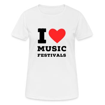 I love music festival - Women's Breathable T-Shirt - white - Front - AI Model Female 172 dark (172cm)