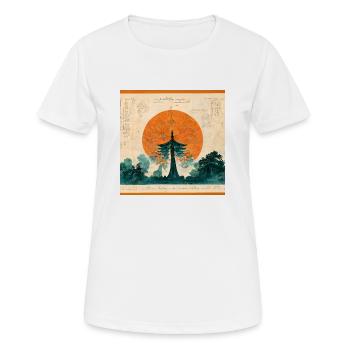 Japanischer Tempel - Frauen T-Shirt atmungsaktiv - Weiß - Vorne - AI Model Female 172 dark (172cm)