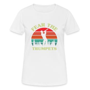 Fear The Trumpets - Women's Breathable T-Shirt - white - Front - AI Model Female 172 dark (172cm)
