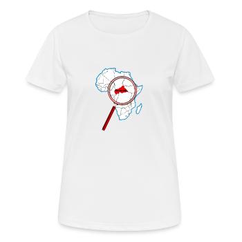 La République centrafricaine à la loupe - T-shirt respirant Femme - blanc - Devant - AI Model Female 172 dark (172cm)