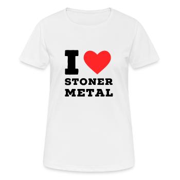J’adore le stoner metal - T-shirt respirant Femme - blanc - Devant - AI Model Female 172 dark (172cm)