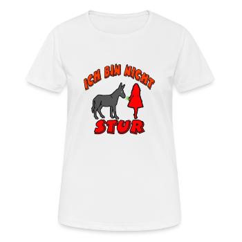 Esel - Frauen T-Shirt atmungsaktiv - Weiß - Vorne - AI Model Female 172 dark (172cm)