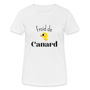 Froid de canard - T-shirt respirant Femme - blanc - Devant - AI Model Female 172 dark (172cm)