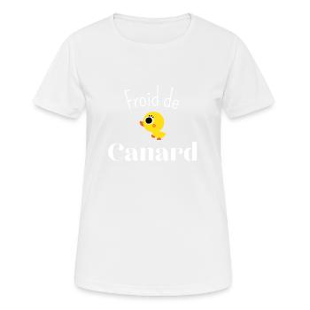 Froid de canard - T-shirt respirant Femme - blanc - Devant - AI Model Female 172 dark (172cm)