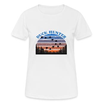 Duck Hunter - Frauen T-Shirt atmungsaktiv - Weiß - Vorne - AI Model Female 172 dark (172cm)