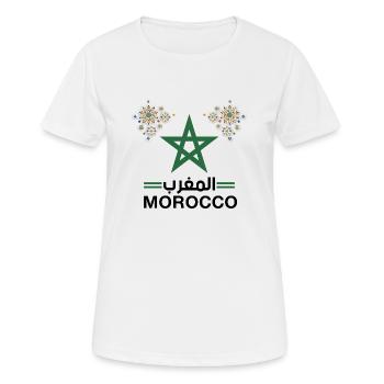 Maroc - T-shirt respirant Femme - blanc - Devant - AI Model Female 172 dark (172cm)