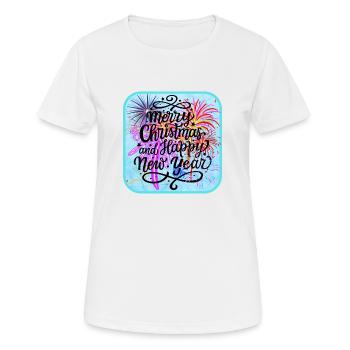 Bonne année, thème coloré. - T-shirt respirant Femme - blanc - Devant - AI Model Female 172 dark (172cm)