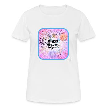 Bonne année, thème coloré. - T-shirt respirant Femme - blanc - Devant - AI Model Female 172 dark (172cm)