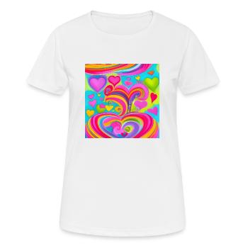 Amour coloré - T-shirt respirant Femme - blanc - Devant - AI Model Female 172 dark (172cm)