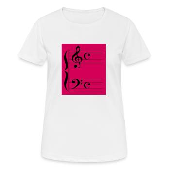 Musikalische Clefs - Frauen T-Shirt atmungsaktiv - Weiß - Vorne - AI Model Female 172 dark (172cm)