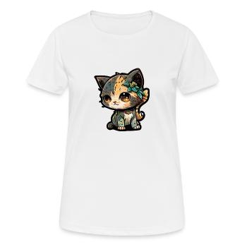A Cute Adorable Kitten - Women's Breathable T-Shirt - white - Front - AI Model Female 172 dark (172cm)