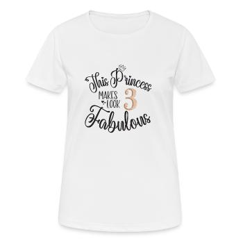 Cadeau d’anniversaire, Anniversaire de la Reine, Numéro, Or, Reine - T-shirt respirant Femme - blanc - Devant - AI Model Female 172 dark (172cm)