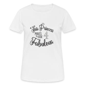 Cadeau d’anniversaire, Anniversaire de la Reine, Numéro, Or, Reine - T-shirt respirant Femme - blanc - Devant - AI Model Female 172 dark (172cm)