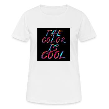 Color is cool, colorful theme - Women's Breathable T-Shirt - white - Front - AI Model Female 172 dark (172cm)