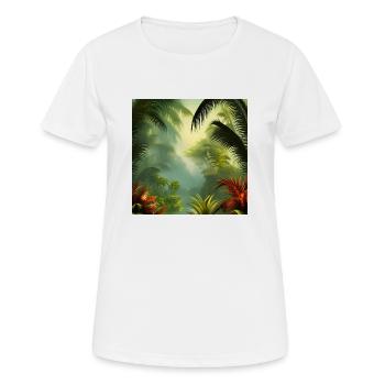 Exotic jungle artwork - Women's Breathable T-Shirt - white - Front - AI Model Female 172 dark (172cm)