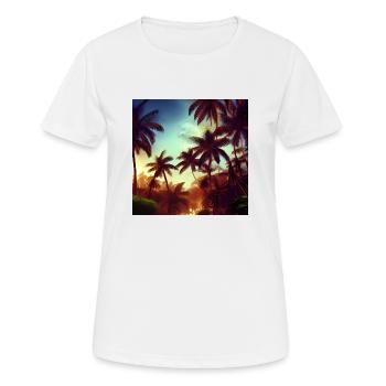 Abend in der Dschungelkunst - Frauen T-Shirt atmungsaktiv - Weiß - Vorne - AI Model Female 172 dark (172cm)