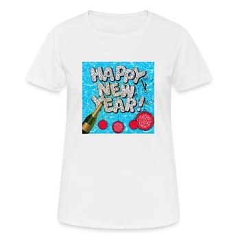 Frohes neues Jahr! - Frauen T-Shirt atmungsaktiv - Weiß - Vorne - AI Model Female 172 dark (172cm)