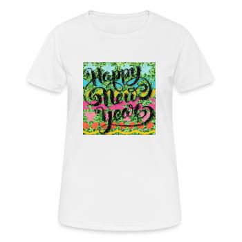 Frohes neues Jahr! - Frauen T-Shirt atmungsaktiv - Weiß - Vorne - AI Model Female 172 dark (172cm)