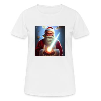 Père Noël Père Noël Noël - T-shirt respirant Femme - blanc - Devant - AI Model Female 172 dark (172cm)