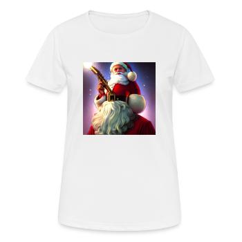 Père Noël Père Noël Noël - T-shirt respirant Femme - blanc - Devant - AI Model Female 172 dark (172cm)