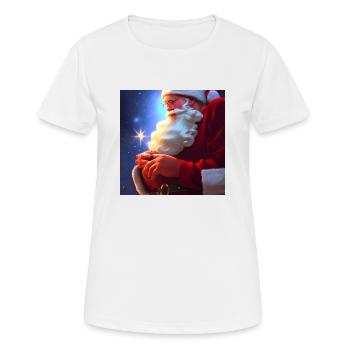 Père Noël Père Noël Noël - T-shirt respirant Femme - blanc - Devant - AI Model Female 172 dark (172cm)