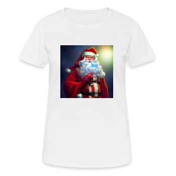 Père Noël Père Noël Noël - T-shirt respirant Femme - blanc - Devant - AI Model Female 172 dark (172cm)