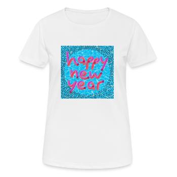 Frohes neues Jahr! - Frauen T-Shirt atmungsaktiv - Weiß - Vorne - AI Model Female 172 dark (172cm)