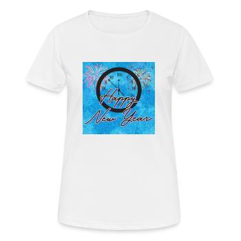 Frohes neues Jahr! - Frauen T-Shirt atmungsaktiv - Weiß - Vorne - AI Model Female 172 dark (172cm)