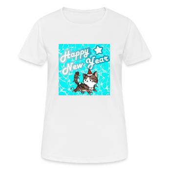 Frohes neues Jahr! - Frauen T-Shirt atmungsaktiv - Weiß - Vorne - AI Model Female 172 dark (172cm)