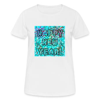 Frohes neues Jahr! - Frauen T-Shirt atmungsaktiv - Weiß - Vorne - AI Model Female 172 dark (172cm)