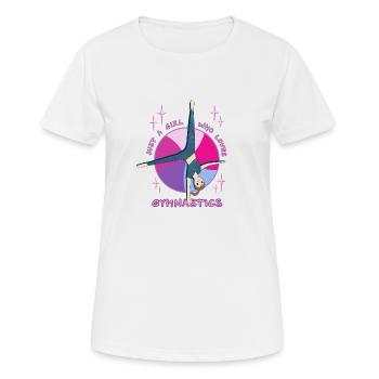 Anime Gymnastics Ferris wheel girl stars - Women's Breathable T-Shirt - white - Front - AI Model Female 172 dark (172cm)