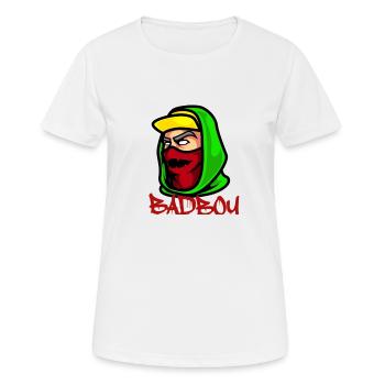 BADBOY Stil - Frauen T-Shirt atmungsaktiv - Weiß - Vorne - AI Model Female 172 dark (172cm)