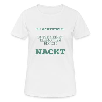 Coole Sprüche Kollektion - Frauen T-Shirt atmungsaktiv - Weiß - Vorne - AI Model Female 172 dark (172cm)